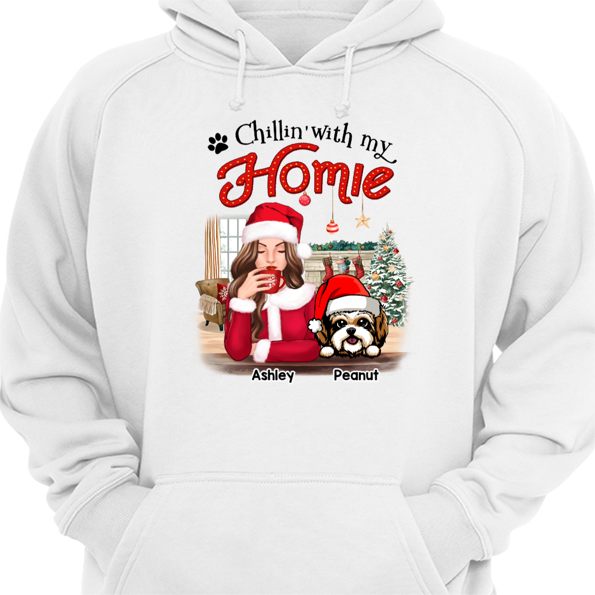 Chillin‘ With My Homies Dog Personalized Hoodie Sweatshirt
