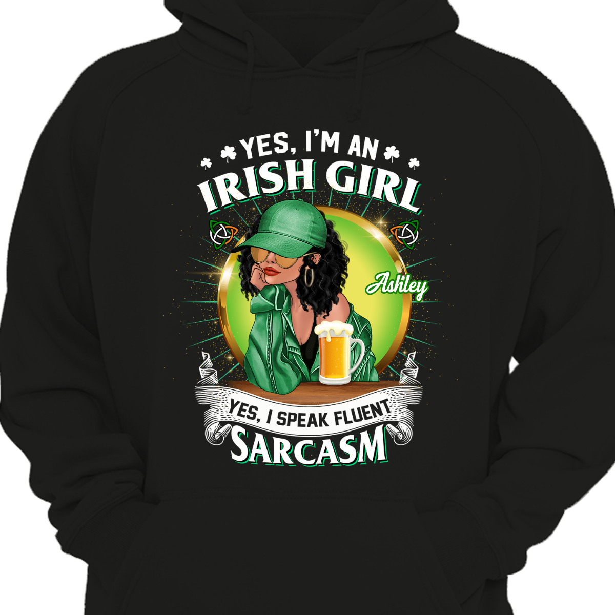 Irish Girl Fashion Personalized Hoodie Sweatshirt