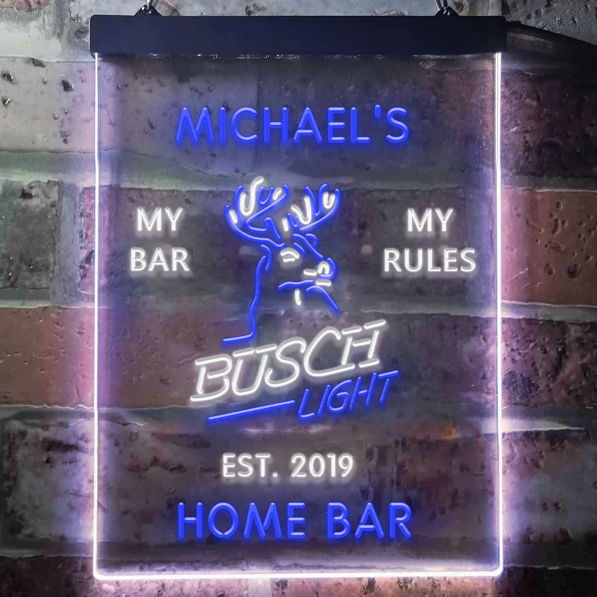 Personalized Busch Light Beer Deer Bar Acrylic  Neon-Like LED Sign