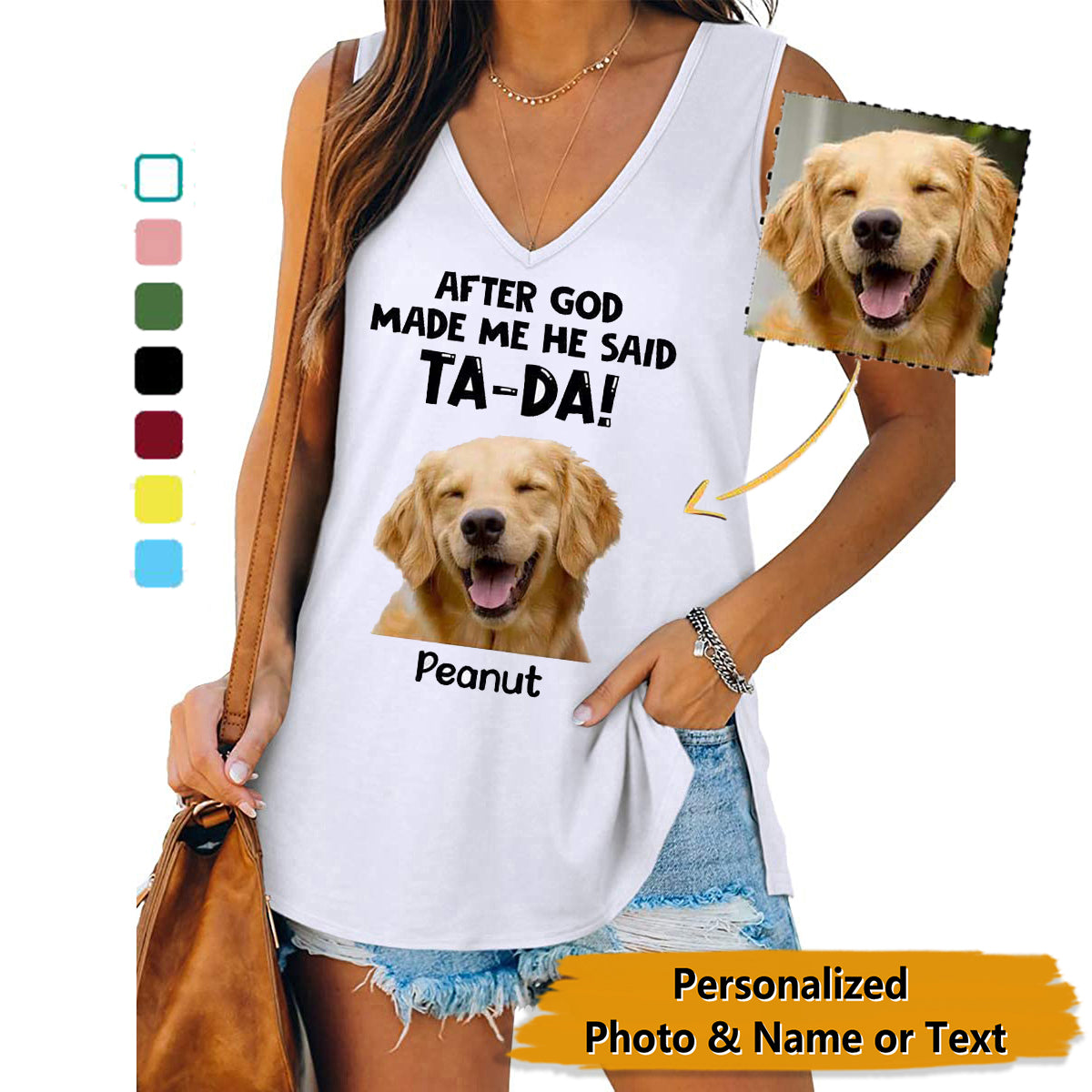 After God Made Me Dog Photo Personalized Shirt