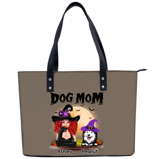 Halloween Witch Dog Mom Personalized Shoulder Bag