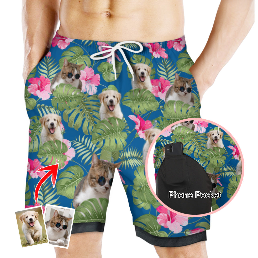 Personalized Photos Upload Photos Men's Running Shorts Liner