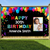 8 Colors Happy Birthday Colorful Balloons Burgundy Banner