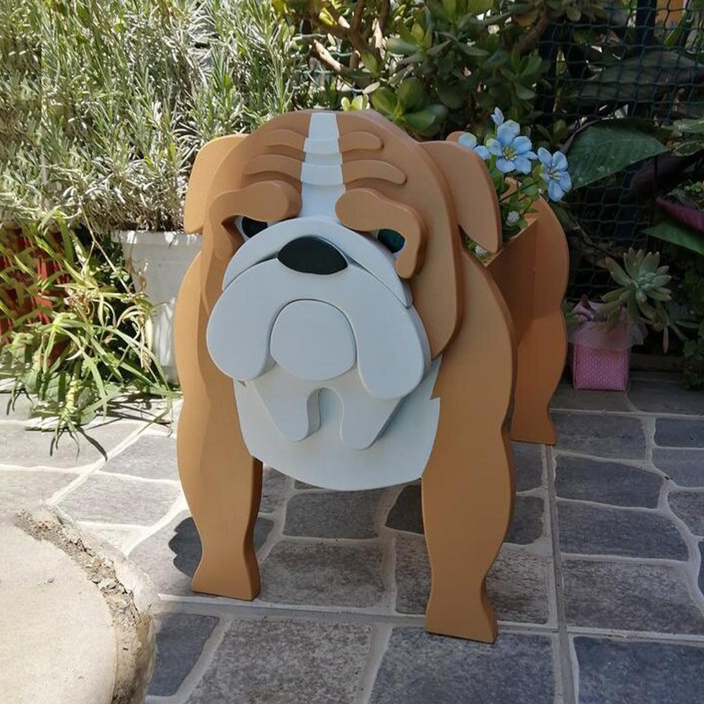 PVC Dog Planter - Gift For Garden Lovers - Personalized Custom Name Dog Planter