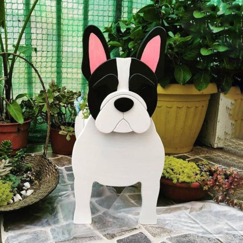 PVC Dog Planter - Gift For Garden Lovers - Personalized Custom Name Dog Planter