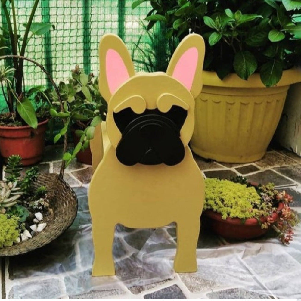 PVC Dog Planter - Gift For Garden Lovers - Personalized Custom Name Dog Planter