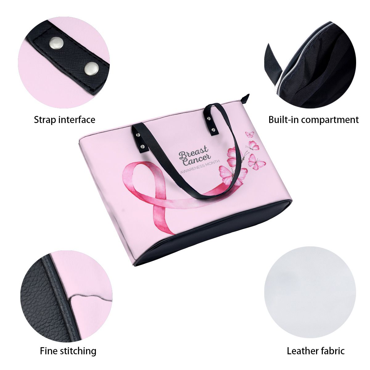 Breast Cancer Awareness Shoulder Bag No.ZMFD8Q