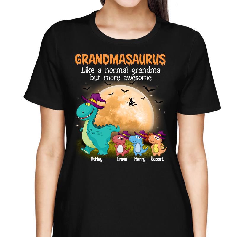 Grandmasaurus More Awesome Halloween Personalized Shirt