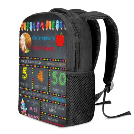 Personalized Photo/Name/Text School Bags