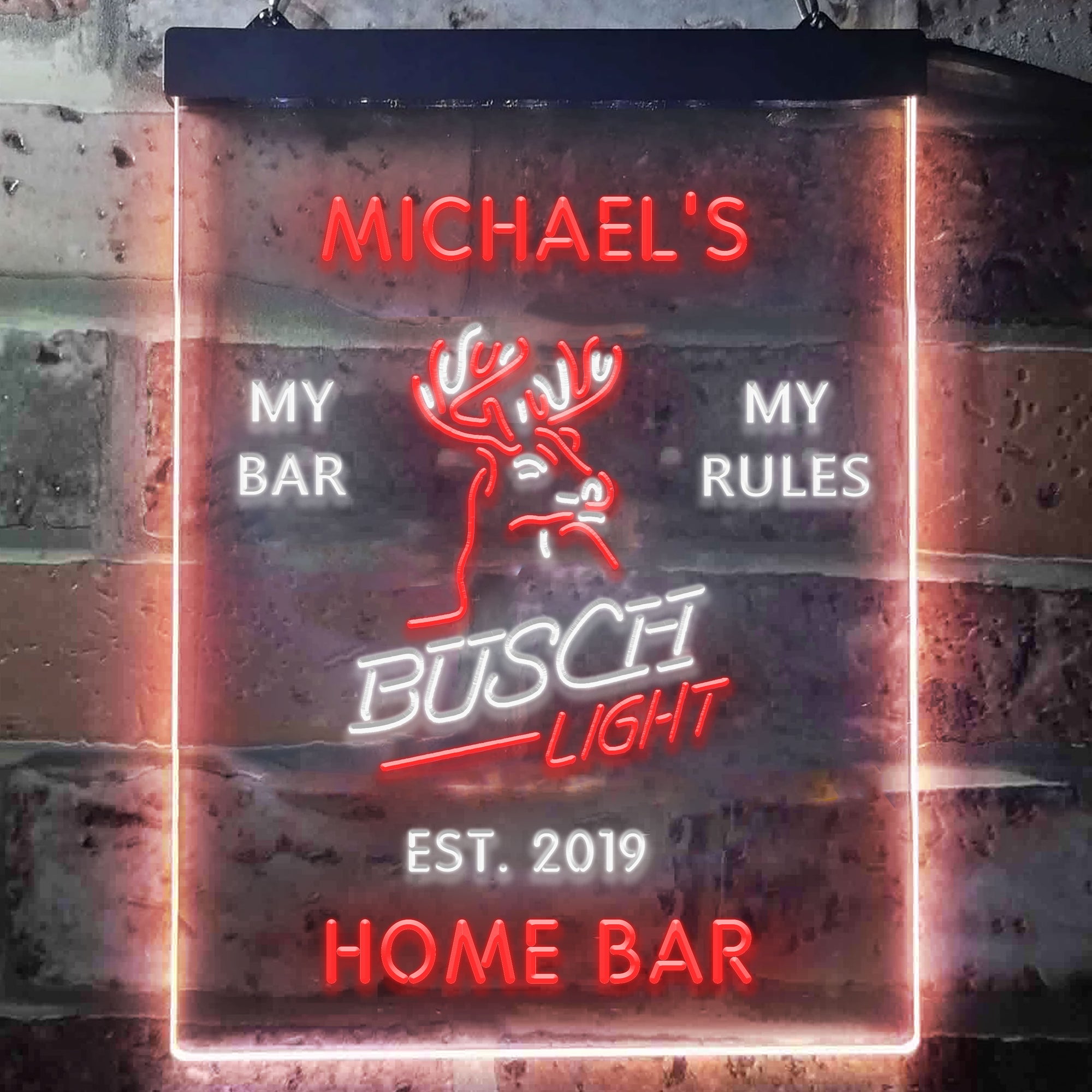 Personalized Busch Light Beer Deer Bar Acrylic  Neon-Like LED Sign