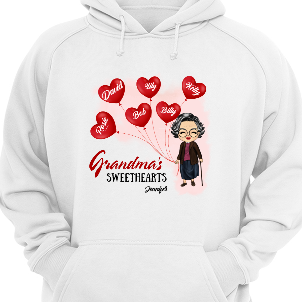おばあちゃんの恋人 - 母の贈り物 - パーソナライズされたカスタム パーカー スウェットシャツ