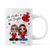 Red Hearts Like Mother Like Daughters Doll Mom And Daughters Sitting Gift For Mom Daughters Personalized Mug