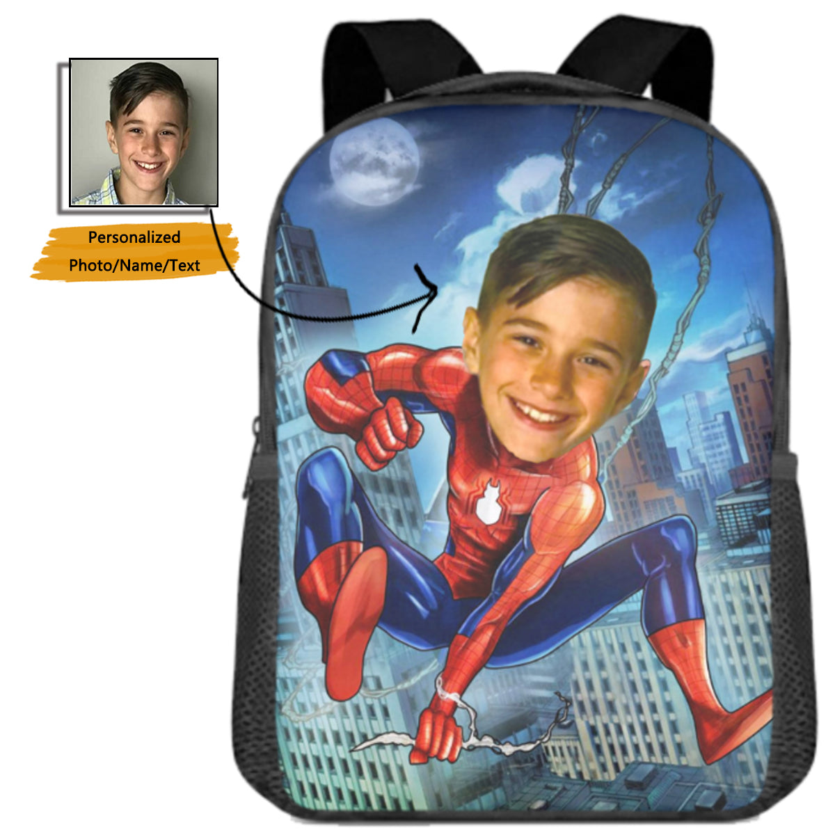 I'm The Super HERO. Personalized Photo/Name/Text School Bags