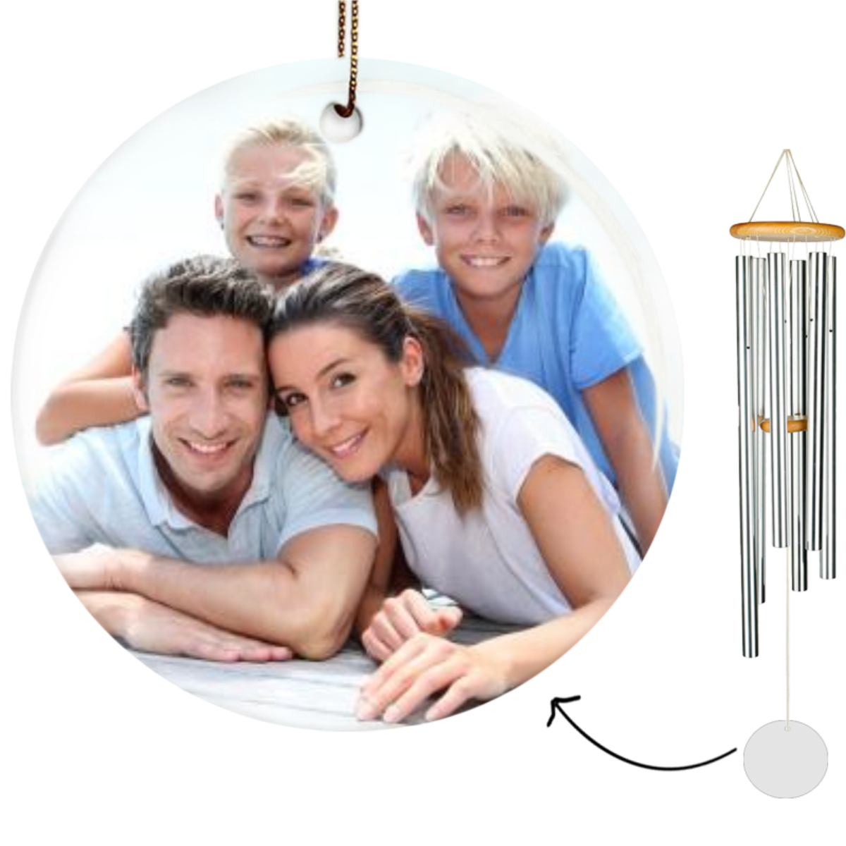 Custom Photo, Personalized Photo Wind Chime