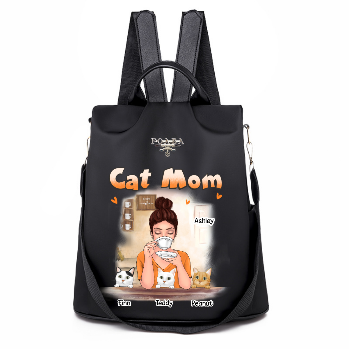 Cat Mama Personalized Backpack