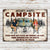 Family Couple Camping Firepit Where Music Gets Played - Personalized Custom Classic Metal Signs