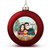 Front View Couple And Cats Personalized Ball Ornaments