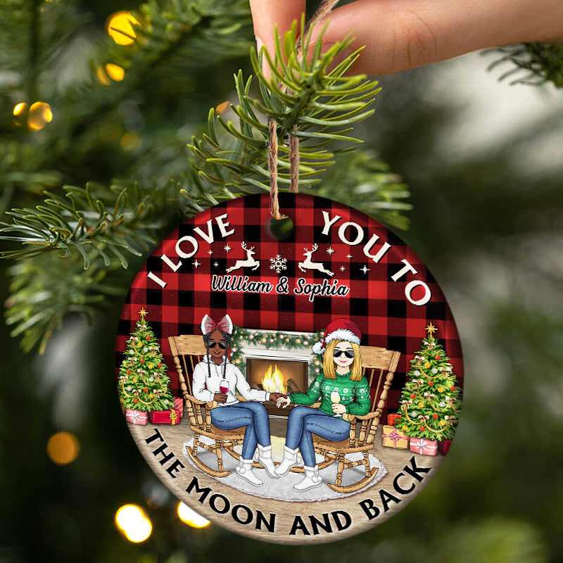 Family Couple Annoying Each Other For Years Still Going Strong Husband And Wife - Christmas Gift For Couples - Personalized Custom Circle Ceramic Ornament