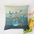 Butterflies Vase Memorial Personalized Circle Personalized Polyester Linen Pillow