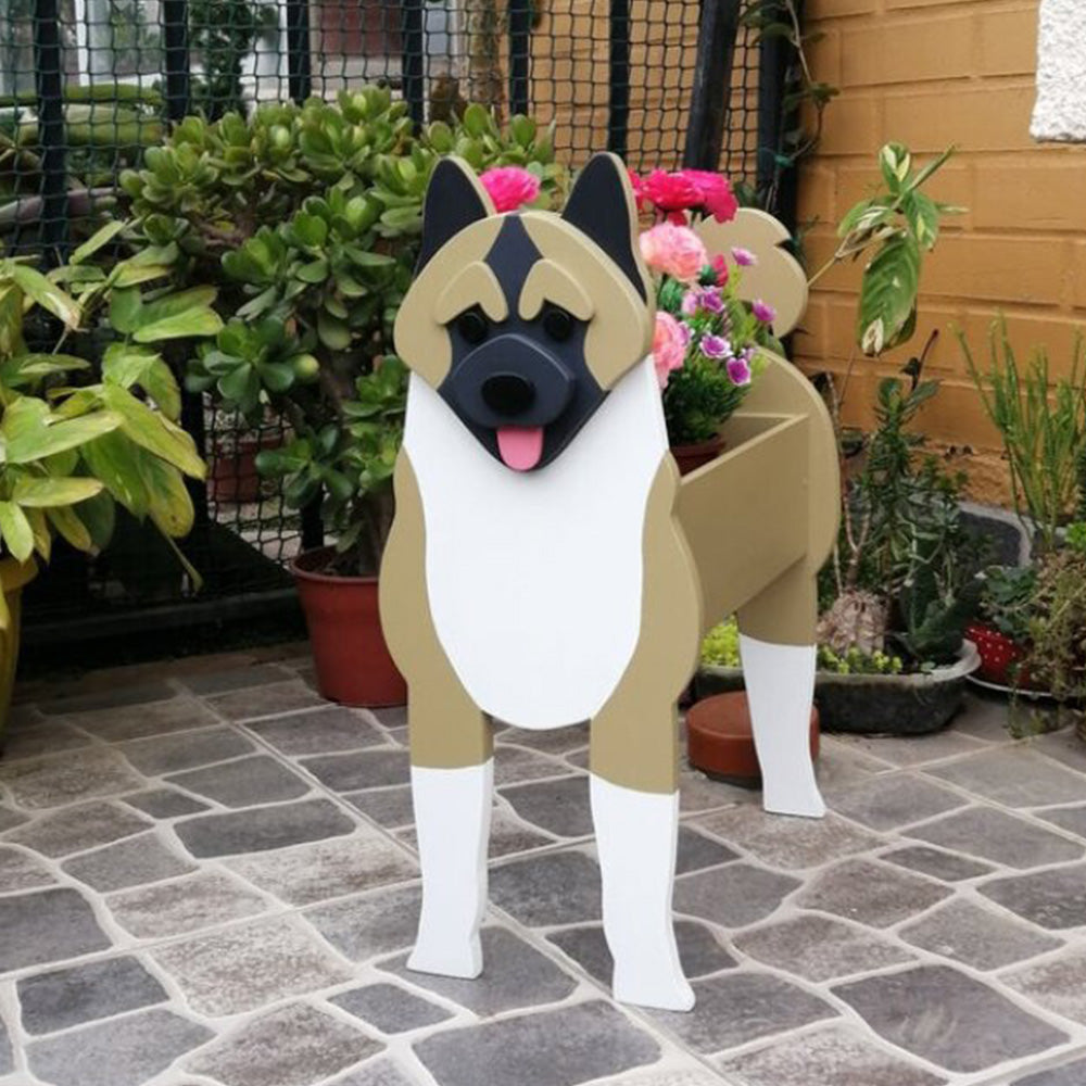 PVC Dog Planter - Gift For Garden Lovers - Personalized Custom Name Dog Planter