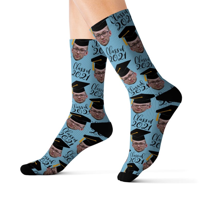 Custom Graduation Socks, Custom Face Socks, Graduation Gift