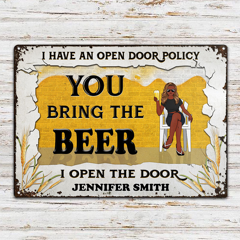 Bring The Beer - Gift For Beer Lovers - Personalized Custom Classic Metal Signs