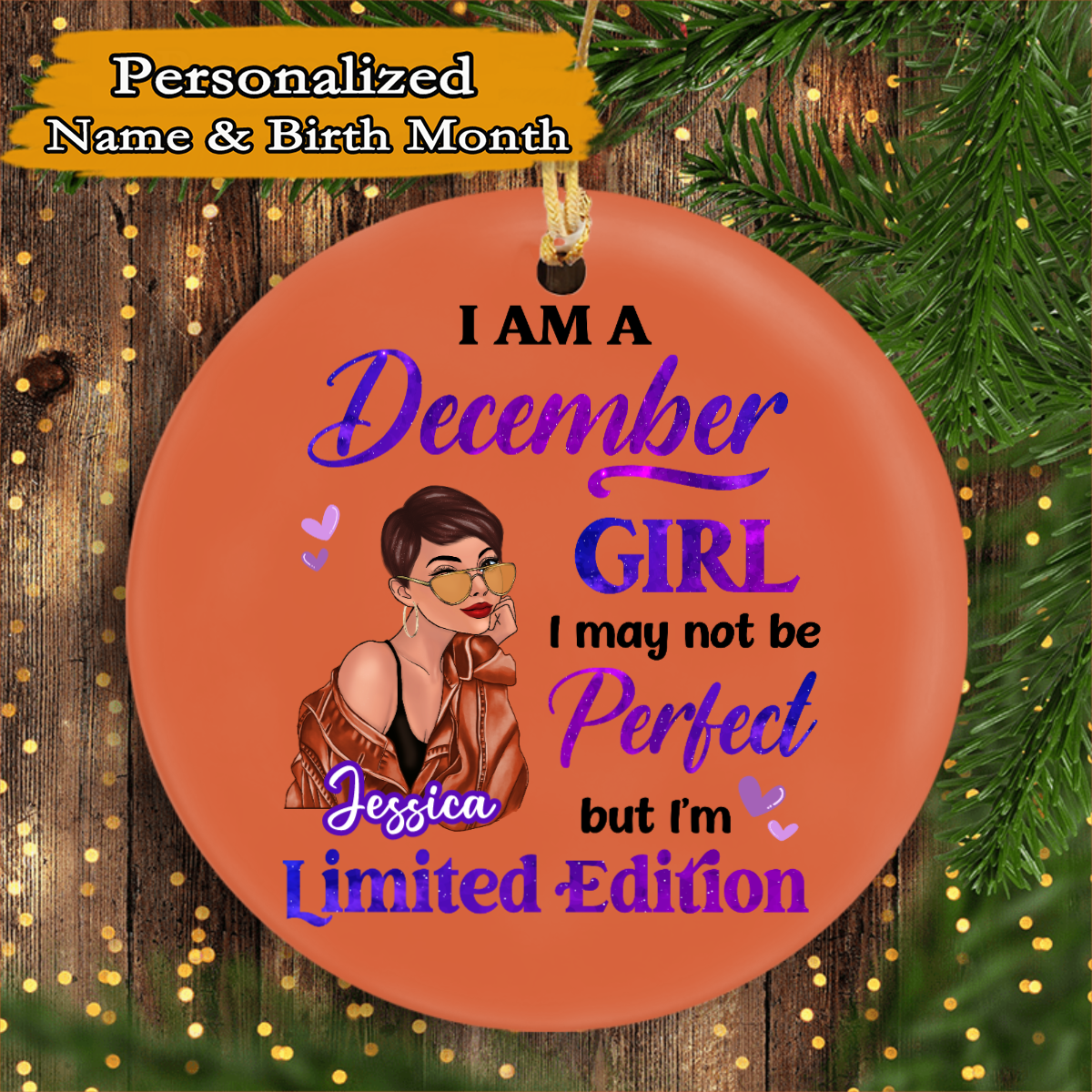 Birthday Gift Birth Month Fashion Girl Limited Edition Personalized Ornaments