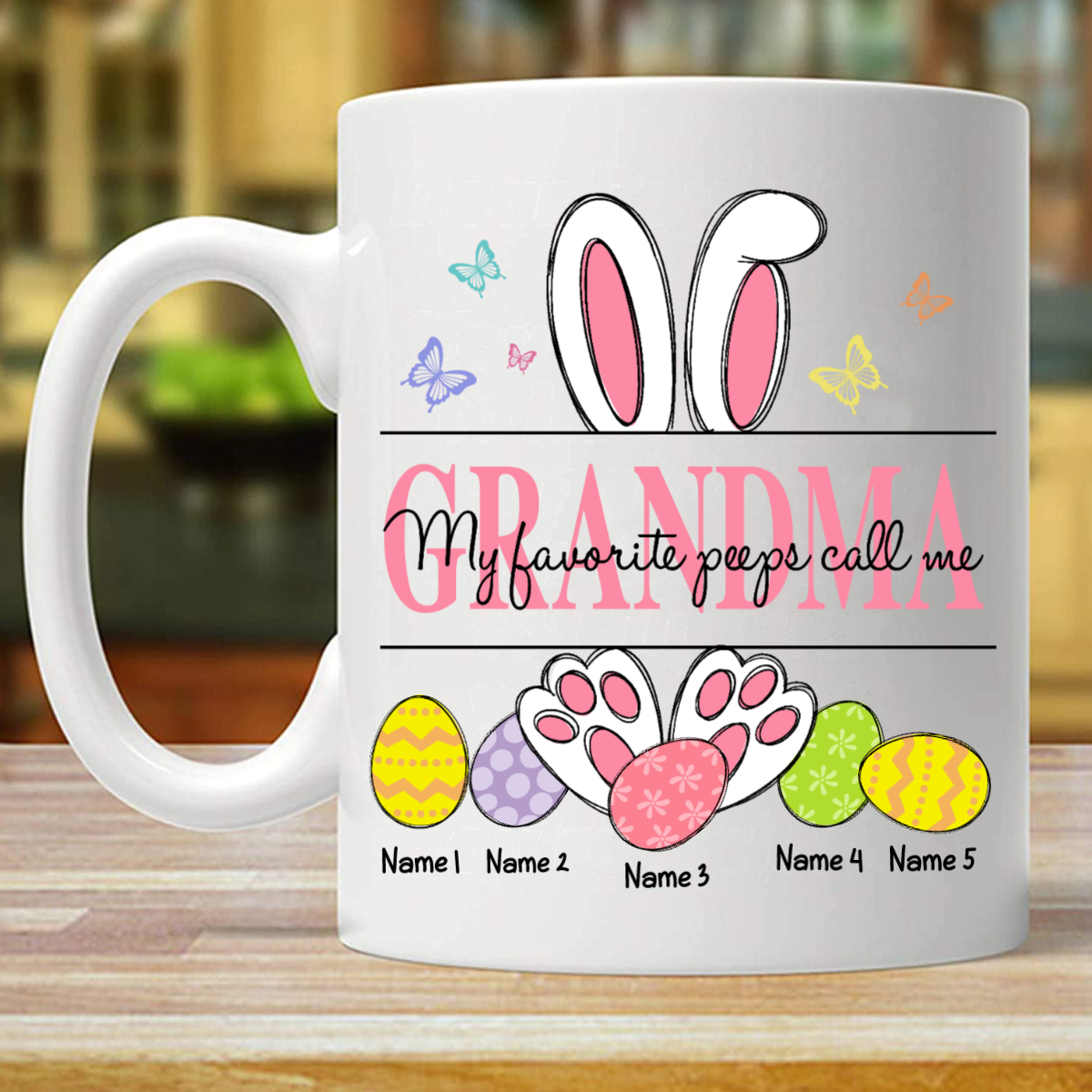 Personalized Easter Mom Grandma Mug (Double-sided Printing)