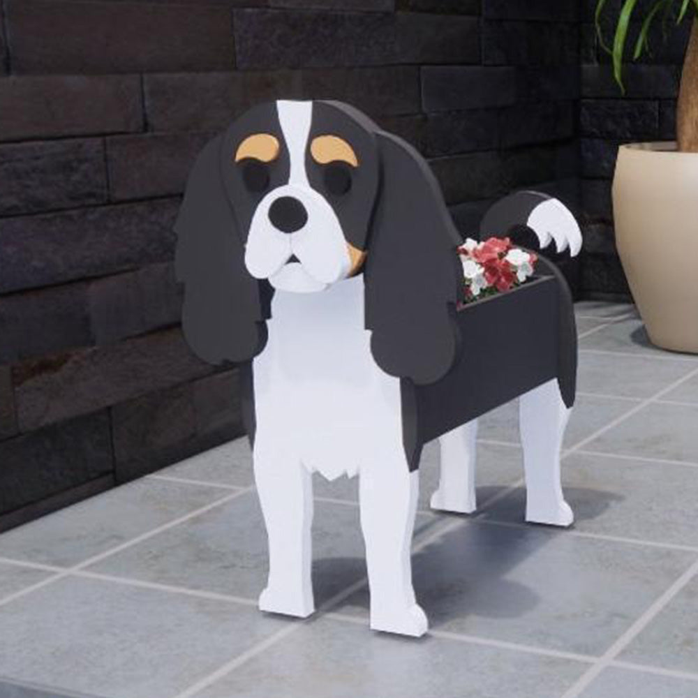 PVC Dog Planter - Gift For Garden Lovers - Personalized Custom Name Dog Planter