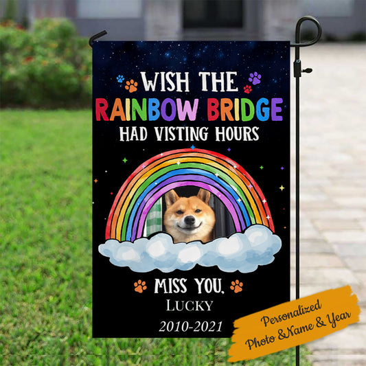 The Rainbow Bridge Personalized Dog Memorial Decorative Garden Flags