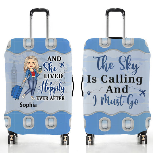 Just A Girl Boy Who Loves Traveling - Gift For Traveling Lovers - Personalized Custom Luggage Cover