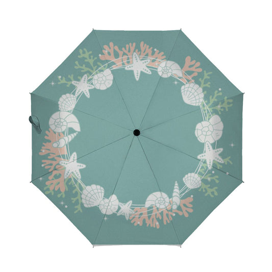 Coastal Christmas Shell Wreath Umbrella No.339OSZ