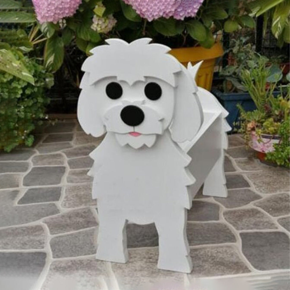 PVC Dog Planter - Gift For Garden Lovers - Personalized Custom Name Dog Planter