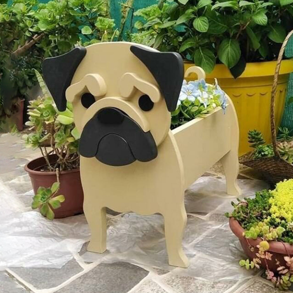 PVC Dog Planter - Gift For Garden Lovers - Personalized Custom Name Dog Planter