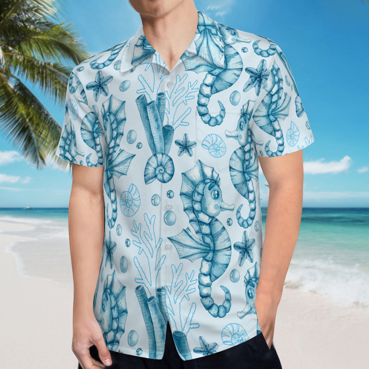 Marine Life Hawaiian Shirts No.3BXN2Z