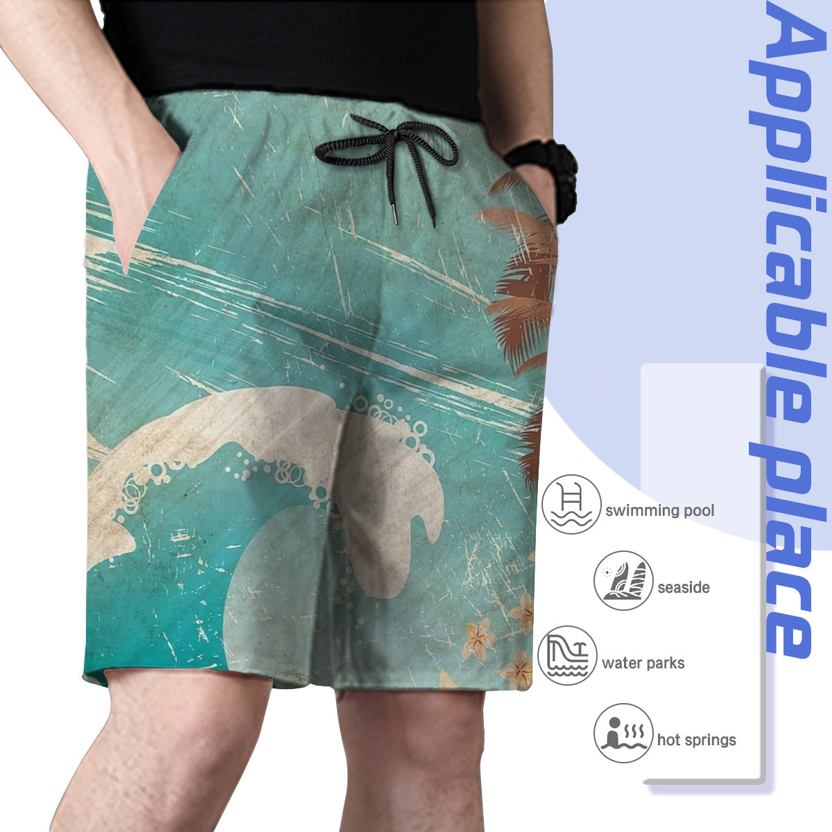 Hawaii Pattern 009 Men's Swim Trunks No.3CHVIT