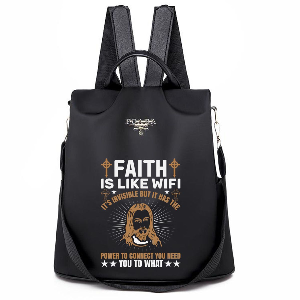 Faith is Like Wifi Quote Backpack No.3M3VZJ
