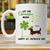 St. Patrick's Day Dachshunds Shamrock Dandelion Personalized Mug (Double-sided Printing)