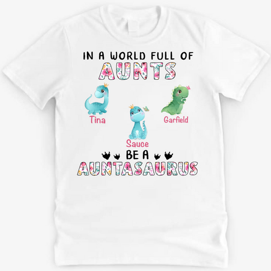 Be A Mamasaurus Floral Cute Little Dinosaur Personalized Shirt