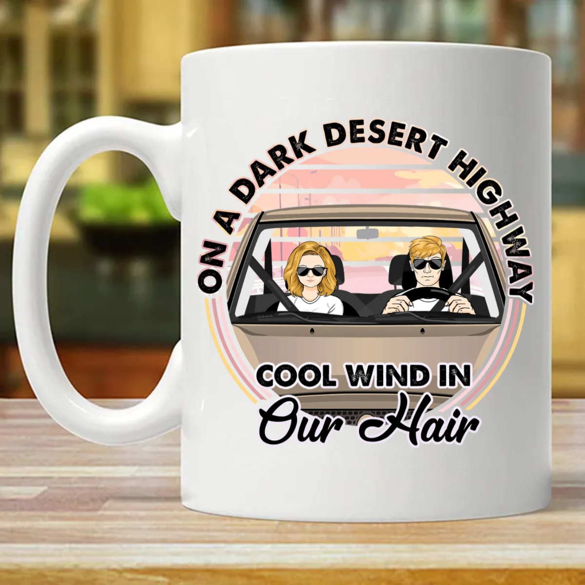 Cool Wind In Our Hair - Gift For Couples - Personalized Custom Mug (Double-sided Printing)