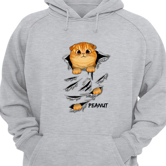 Cats Scratch Personalized Hoodie Sweatshirt