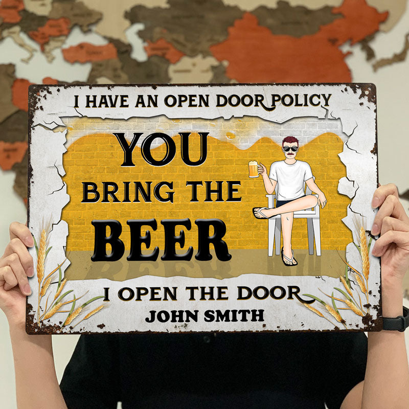 Bring The Beer - Gift For Beer Lovers - Personalized Custom Classic Metal Signs