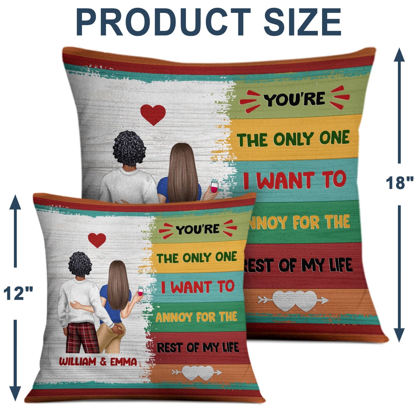 Family Couple You're The Only One I Want To Annoy - Personalized Custom Pillow