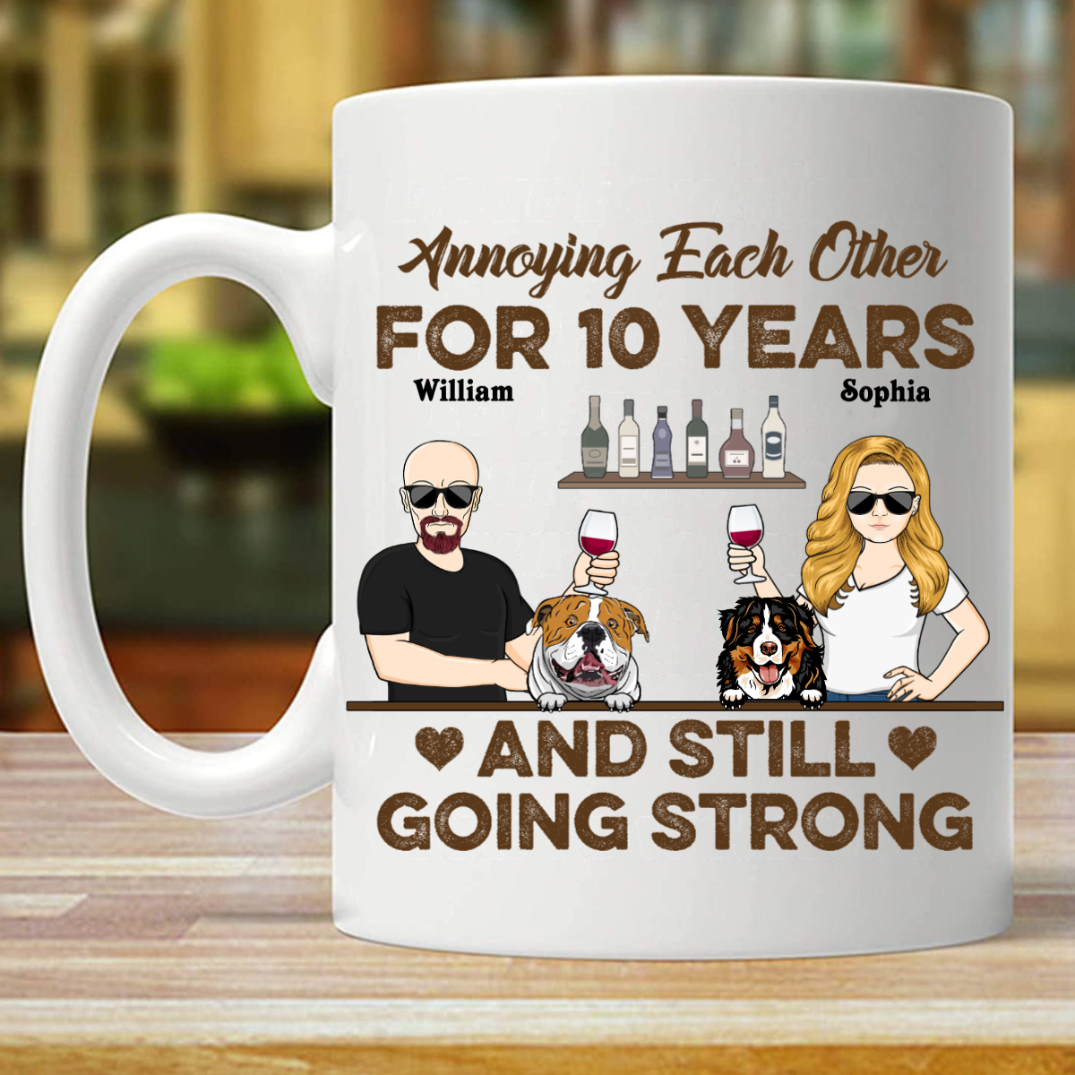 Annoying Each Other Couple Husband Wife - Gift For Dog Lovers - Personalized Custom Mug (Double-sided Printing)