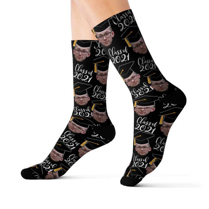 Custom Graduation Socks, Custom Face Socks, Graduation Gift