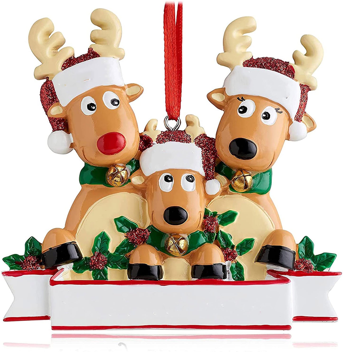 Personalized Deer Family of 2, 3, 4, 5, 6 ,7 & 8 - Cute Deer Winter Gift