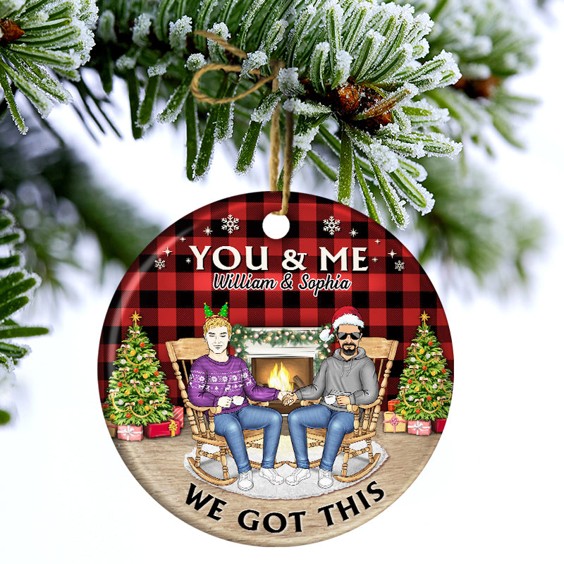 Family Couple Annoying Each Other For Years Still Going Strong Husband And Wife - Christmas Gift For Couples - Personalized Custom Circle Ceramic Ornament