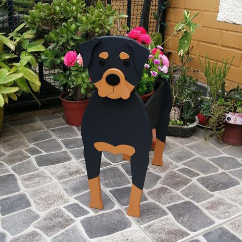 PVC Dog Planter - Gift For Garden Lovers - Personalized Custom Name Dog Planter