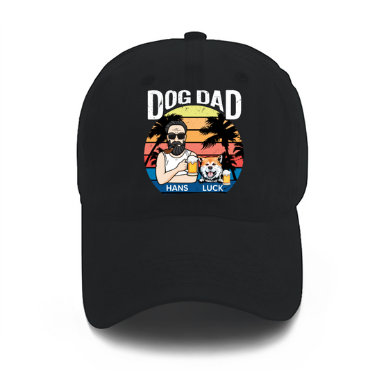Dog Dad Summer Old Man Personalized Baseball Cap