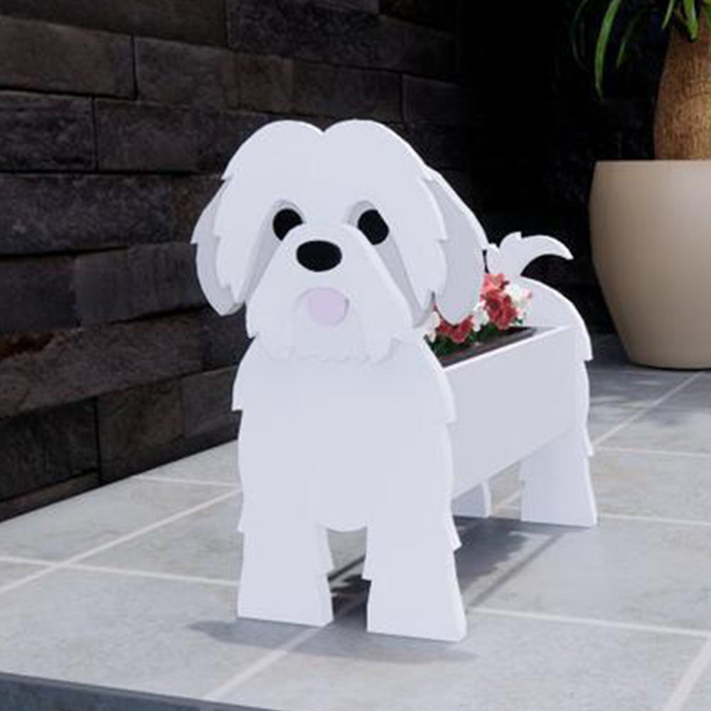 PVC Dog Planter - Gift For Garden Lovers - Personalized Custom Name Dog Planter